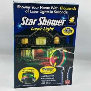 Star Shower Laser Light Projector Red Green Motion Outdoor Holiday BulbHead